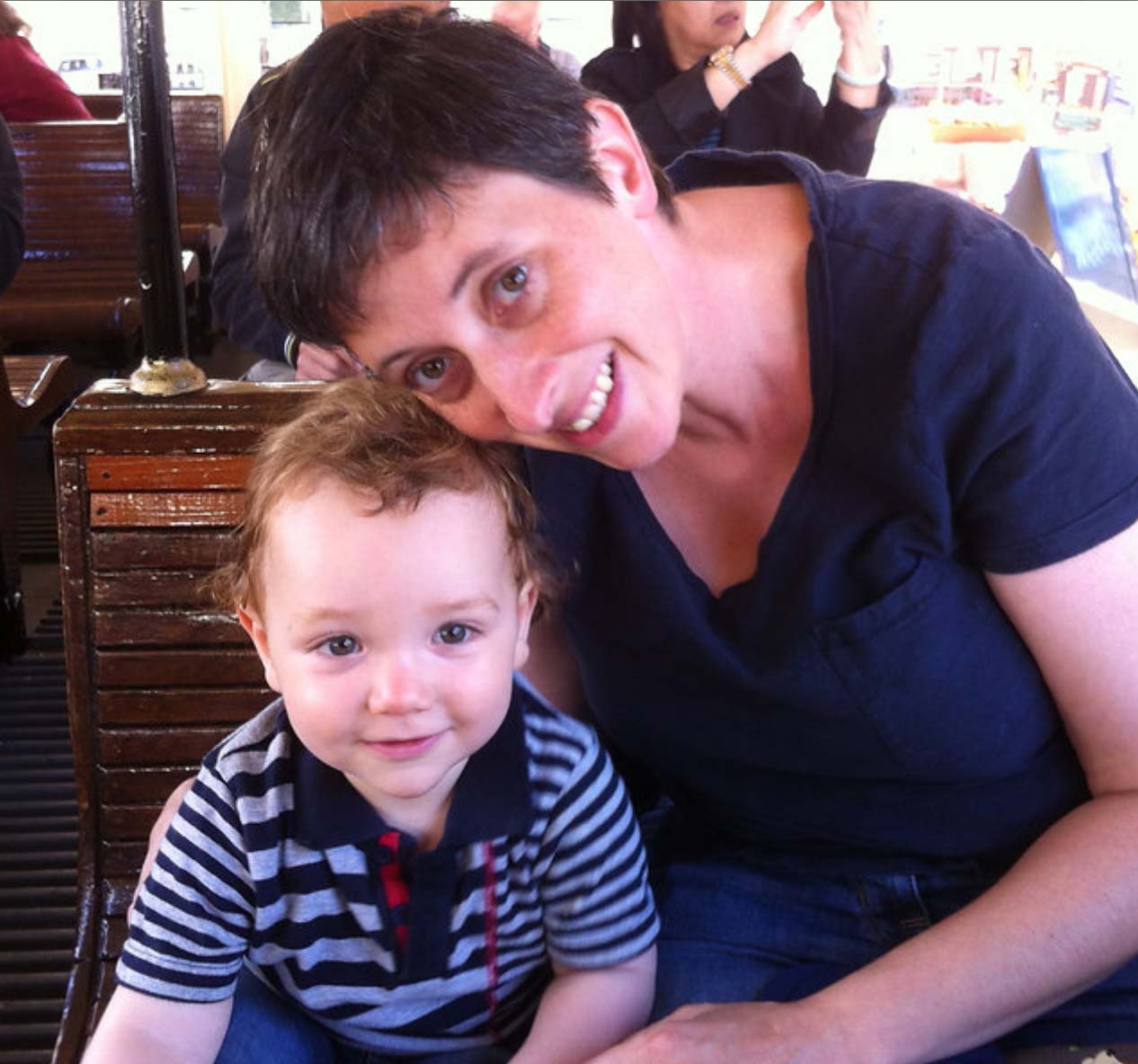 Clare and her son from Twigs magazine