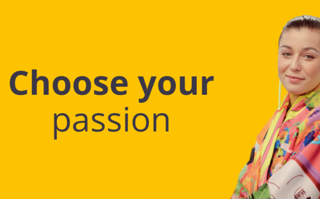 graphic reads: choose your passion